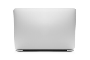 The back view of the new laptop on white background, including clipping path