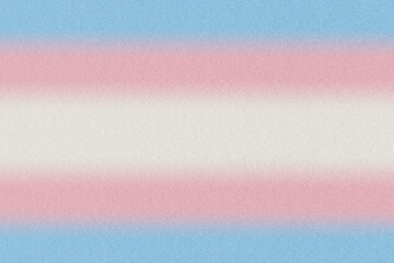 Noise gradient. Nostalgia, vintage, retro 70s, 80s style. Abstract background. Grainy texture. Trans, transgender pride flag. Wall, wallpaper, template, print. White, pink, blue, beige colors