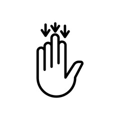 Swipe down vector icon isolated on transparent background, Swipe down logo design