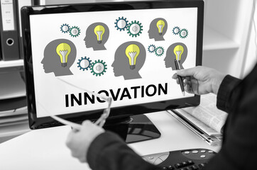 Innovation concept on a computer monitor