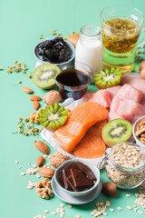 Foods rich in sleep promoting hormone melatonin and tryptophan 