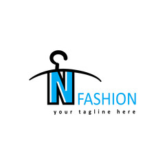illustration of minimalist botique logo design . the elegant hanger icon