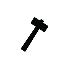 hammer icon, stock illustration flat design style