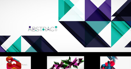 Set of vector abstract backgrounds. Various design templates
