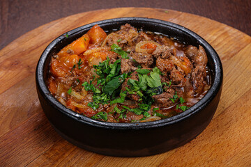 Georgian traditional cuisine - meat with potato