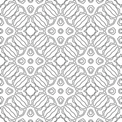 Geometric vector pattern with triangular elements. Seamless abstract ornament for wallpapers and backgrounds. Black and white colors. 