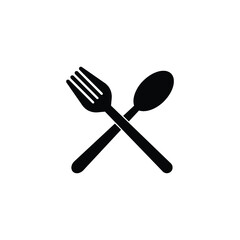 Spoon and fork icon, restaurant symbol