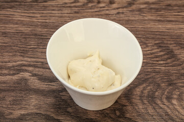 Caesar cream sauce with parmesan and herbs