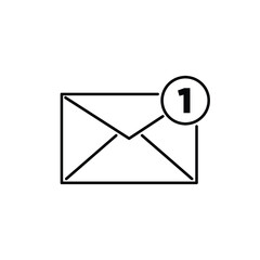 New message or email notification icon symbol