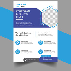 Obraz premium Professional Corporate Business Flyer Design, A4 Design Layout, Business Marketing Poster Design, Creative Advertising Paper Design