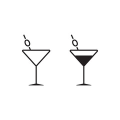 Cocktail Icon Vector. Cocktail drink.
