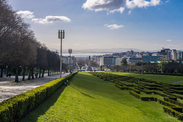 lisbon city in the top of the park