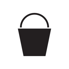 Bucket vector black icon