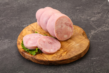 Natural ham with two slices