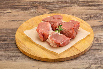 Raw pork tenderloin for cooking