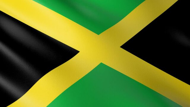 Flag of The Jamaica. Flag's footages are rendered in real 3D software. Perfect for TV, Movies, social, HUD, presentations, webs etc.