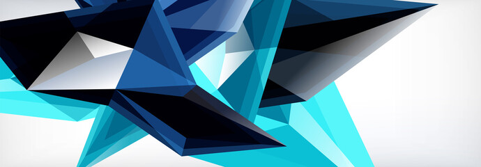 Vector 3d triangles and pyramids abstract background for business or technology presentations, internet posters or web brochure covers