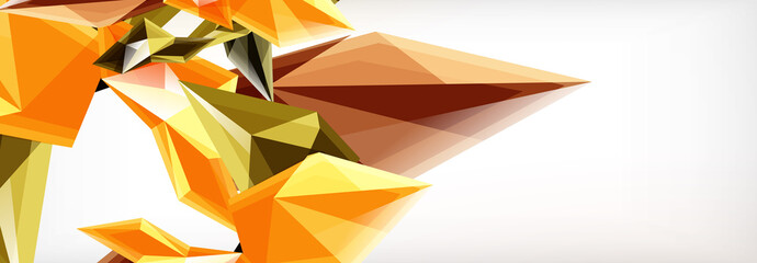 Vector 3d triangles and pyramids abstract background for business or technology presentations, internet posters or web brochure covers