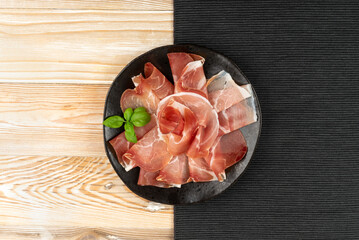 Slices of Prosciutto, Spanish Jamon Cut, Parma Ham