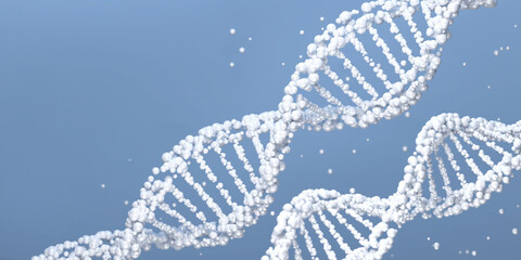 DNA molecule. Scientific background. 3D illustration
