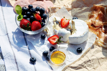 Сhilled white wine in a glass. cozy evening on the terrace. Summertime relax on the sunny patio. 