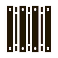 wooden fence glyph icon vector. wooden fence sign. isolated symbol illustration