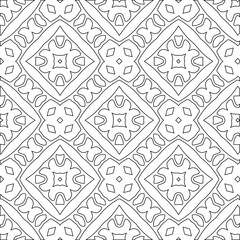 Geometric vector pattern with triangular elements. Seamless abstract ornament for wallpapers and backgrounds. Black and white colors. 