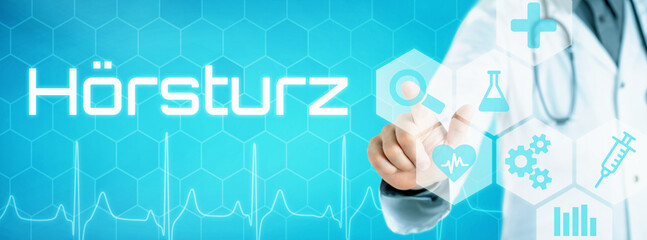 Arzt mit futuristischem Interface - Hörstuz