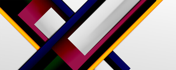 Color abstract lines trendy geometric background for business or technology presentation, internet poster or web brochure cover, wallpaper