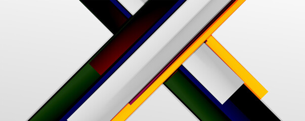Color abstract lines trendy geometric background for business or technology presentation, internet poster or web brochure cover, wallpaper