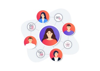 Set of Finance icons, such as Vip star, Credit card, Buy button symbols. Online team work banner. Employee remote job. Payment card line icons. Vector