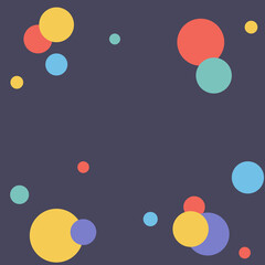 colored circle on purple background with copy space