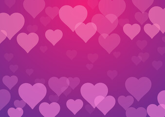 Fototapeta na wymiar Background for Valentines day with pink hearts. Banner, website, postcard, invitation.