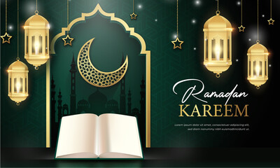 Ramadan Kareem Greeting Card Template