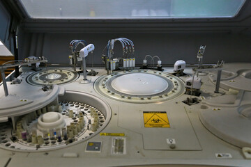 modern robotical machine for centrifuge blood and urine.