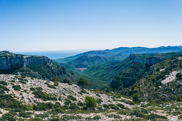 view from the top of a mountain in catalonia.