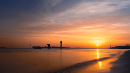 Sonnenuntergang in Hamburg Blankenese