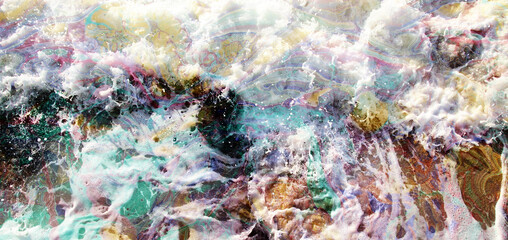 abstract background of waves of water creating swirls and ripples