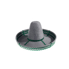 Elegant Mexican style Sombrero for women and men. Studio shoot.