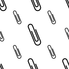 Paper Clip Icon Seamless Pattern