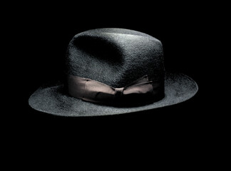 Elegant hats for man for all seasons. Studio shoot.