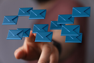 email marketing concept, send e-mail or newsletter.
