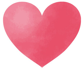 水彩風　ハートの素材　イラスト