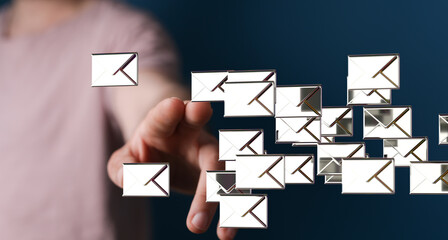 email marketing concept, send e-mail or newsletter.