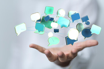 communication speak bubble digital concept