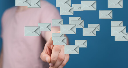 email marketing concept, send e-mail or newsletter.