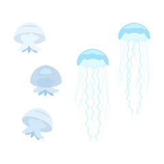 クラゲのイラストセット