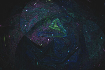 Abstract Illustration of Modern Fractal Background