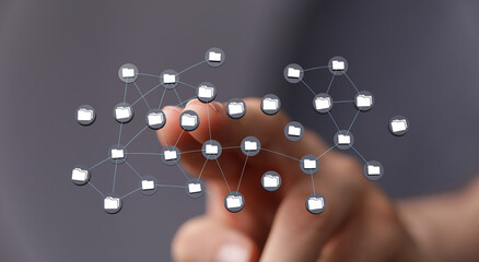 data network 3d digital info