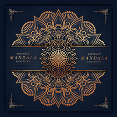 luxury mandala with abstract background. Decorative mandala design for card, cover, print, poster, banner, invitation, brochure.